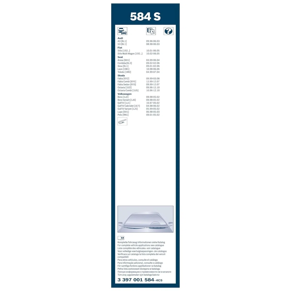 Bosch Twin Spoiler SP 21/19 AS Limpiaparabrisas Frontal - Set de Escobillas de Recambio una mayor seguridad en la conducción, con Adaptador Quick-Clip Premontado, 53 cm / 47,5 cm