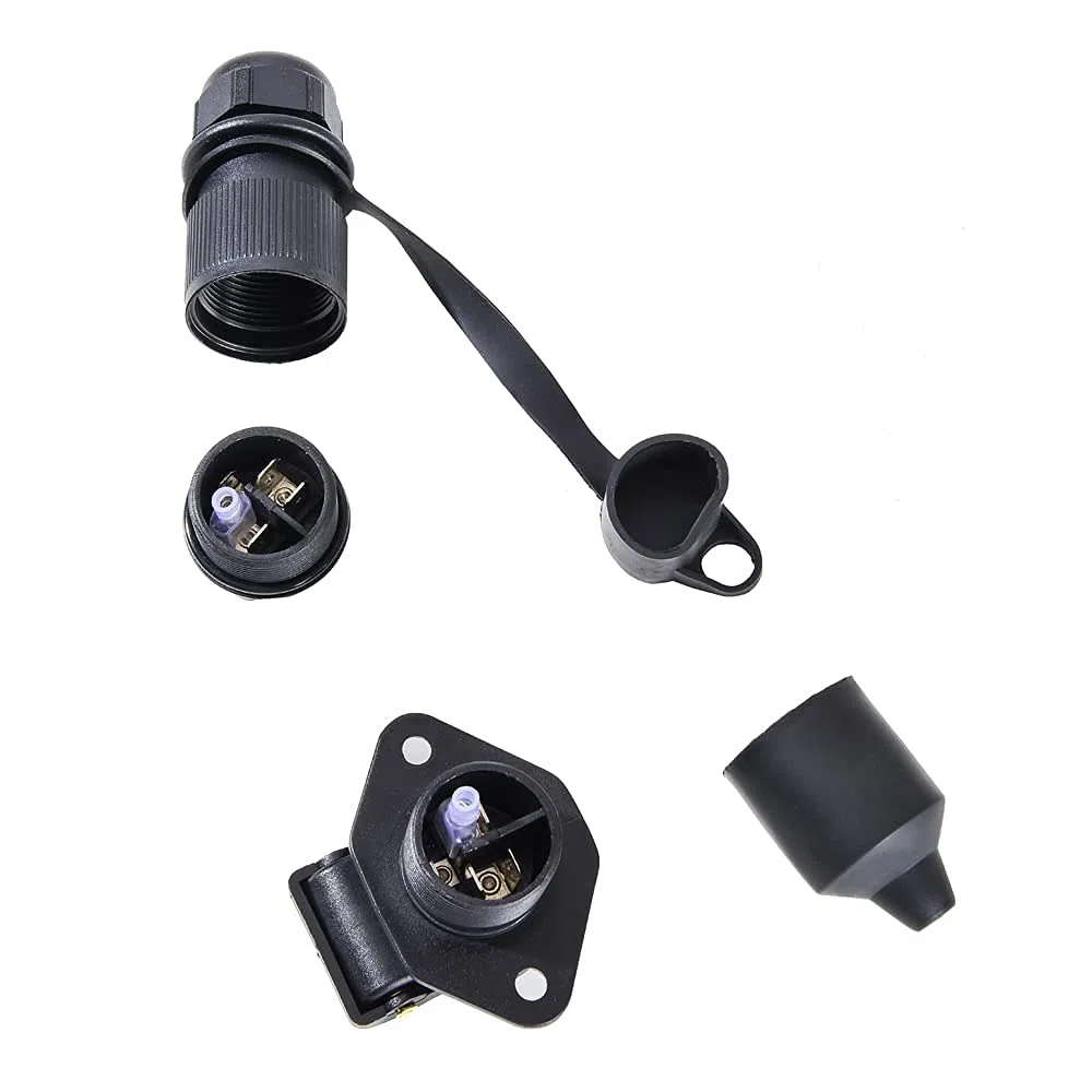 2 Piezas x Enchufe Remolque 3 Pines Y Zócalo Remolque 3 Pines 12V, Conector 3 Pines Impermeable Remolque, Adaptador Enchufe Remolque Conector 3 Pines, Para Tractor Camión RV Remolque(2 Piezas)