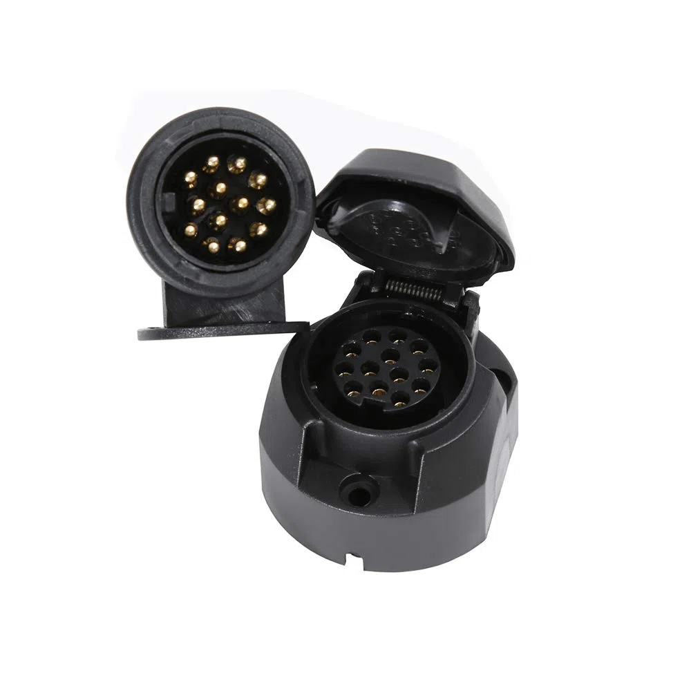Enchufe Remolque 13 Pines - Conector Hembra/Macho 12V Impermeable para RV, Camión y Auto