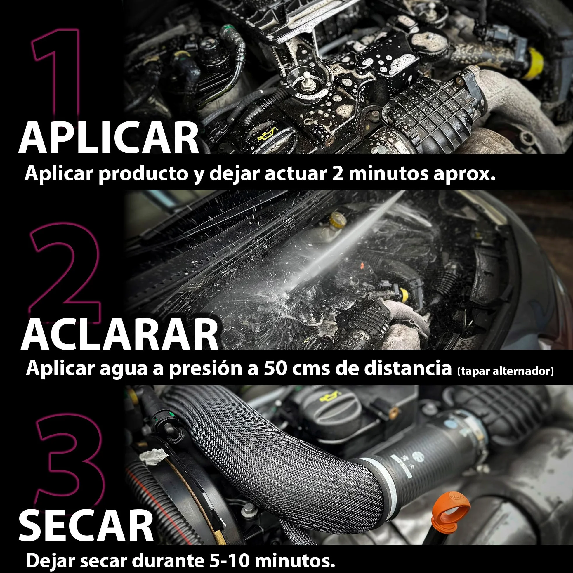 GxDetail Limpia Motores Premium para Coche 1 Litro – Desengrasante Potente y Seguro – Elimina Grasa, Aceite y Suciedad – Protección y Brillo Profesional – Fácil Aplicación.