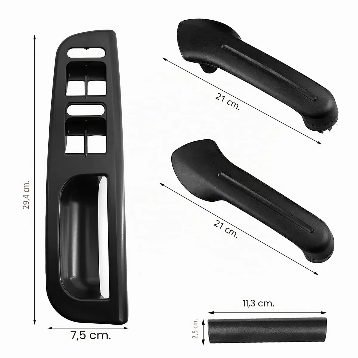 5 piezas Funda Protectora para Manillar de Coche, 3 Manijas + 1 Placa de Elevación + 1 Accesorios de Placa de Elevación, Auto Accesorios, Compatible con Bora Golf IV J-etta