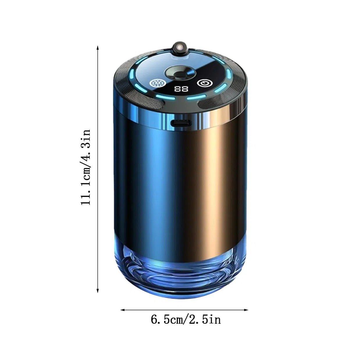 Teksome Humidificador de aromaterapia para coche | 5 modos humidificador difusor de aceite de esencia, eliminador de olores de coche, difusor ambientador para coche, hogar, oficina, habitación pequeña