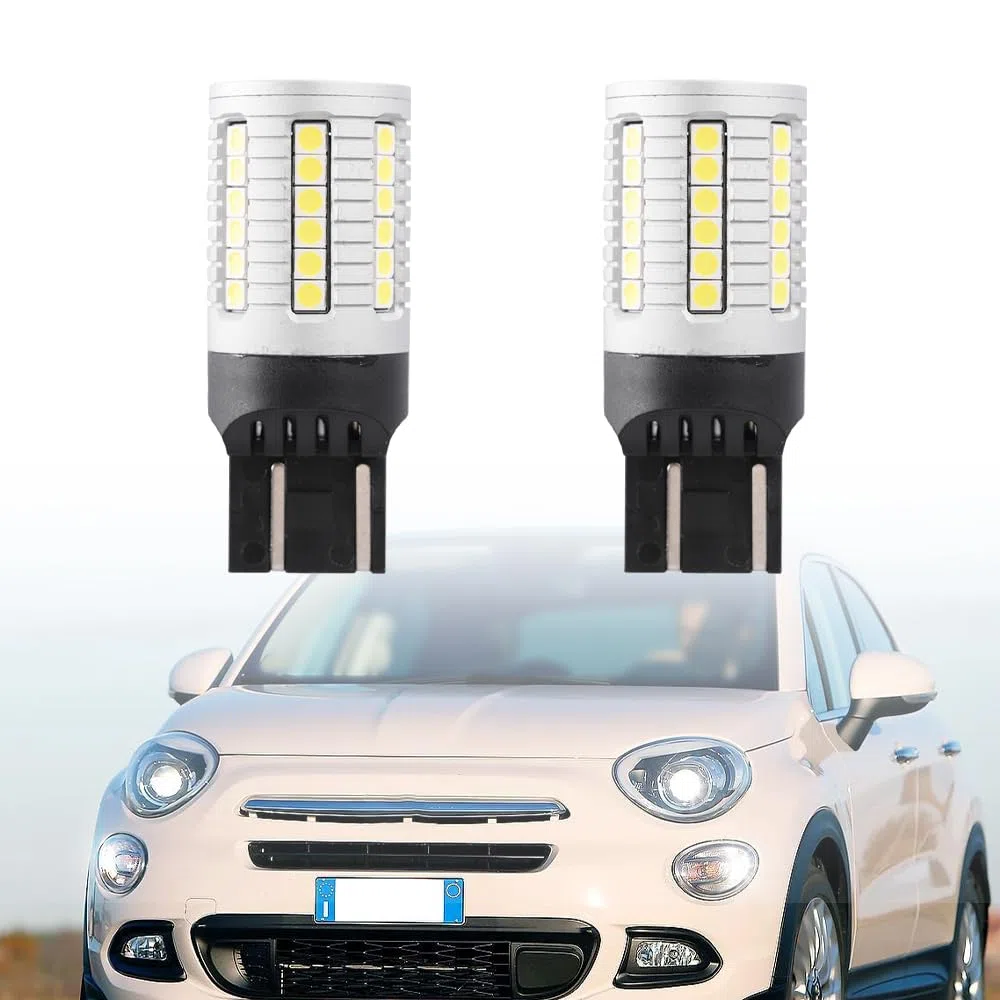 LED Drl bombillas de luz de circulación diurna para FIAT 500X Typ334 2018-2023 par de luces DRL 45 LED T20 CANBUS 6000K sin ERROR W21W luz Led de estacionamiento