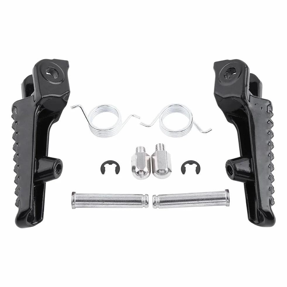 Reposapiés para moto, reposamanos delanteros de motocicleta, pedales de reposapies de moto reposa pies delanteros para CBR600 F4I CBR919 CBR1000 (negro)