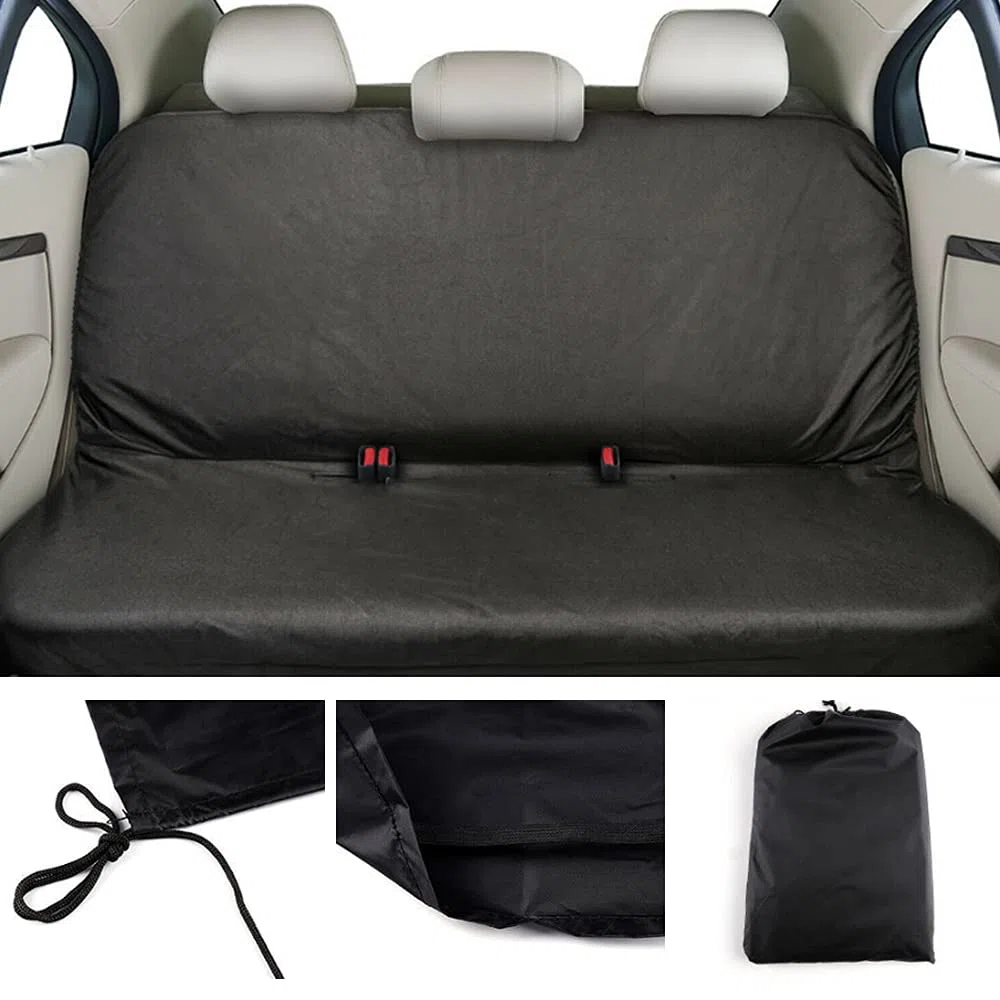 ETOPARS Funda para Asiento de Coche Universal Protector de Asiento Coche Impermeable Cubierta del Asiento Trasero Amortiguar Negra