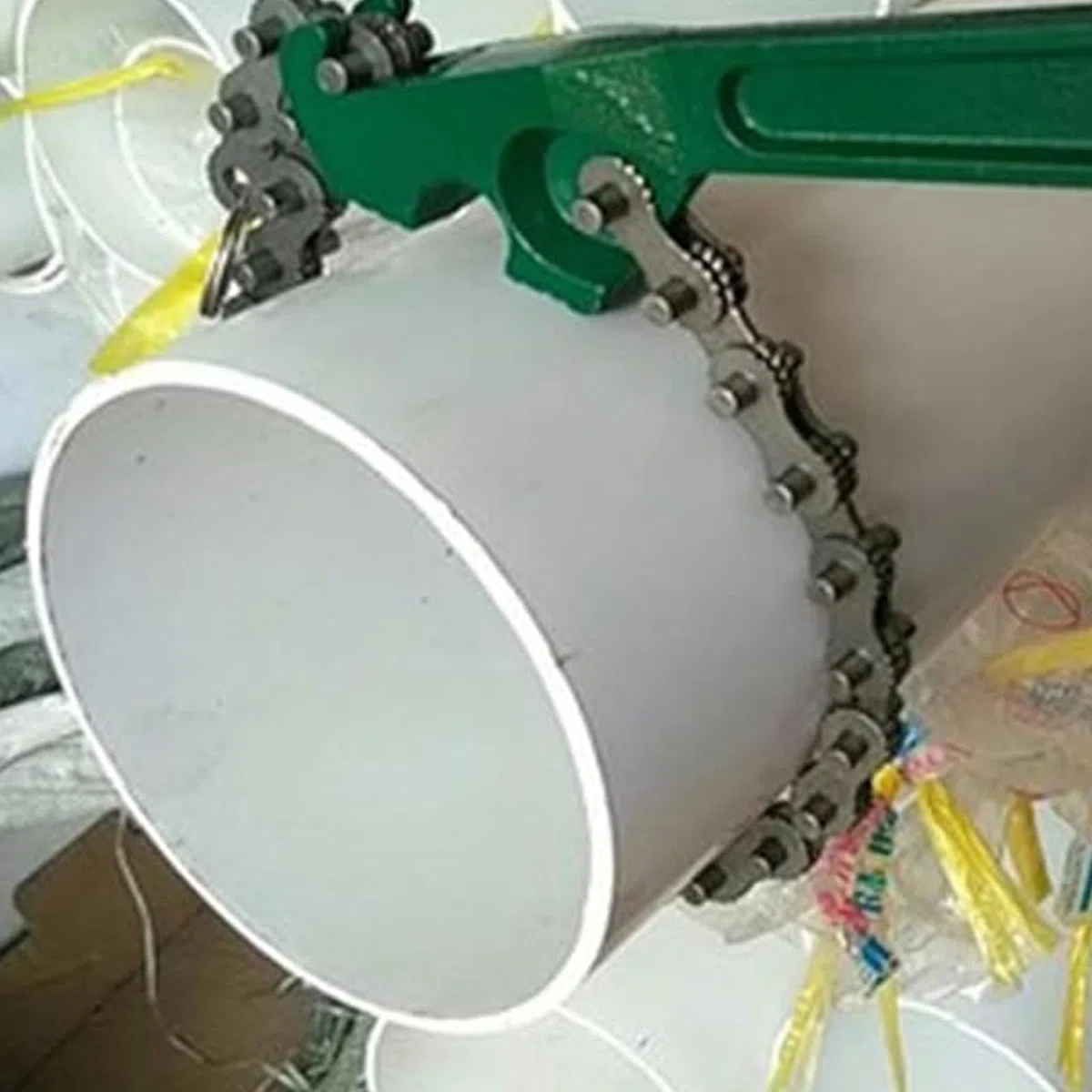12 Pulgadas Llave para Filtro de Aceite, Acero al Carbono Extracción de Filtro de Aceite Tipo Cadena, Ajustable Llave de Cadena para Riego, Verde, para Instalación y Reparación de Maquinaria