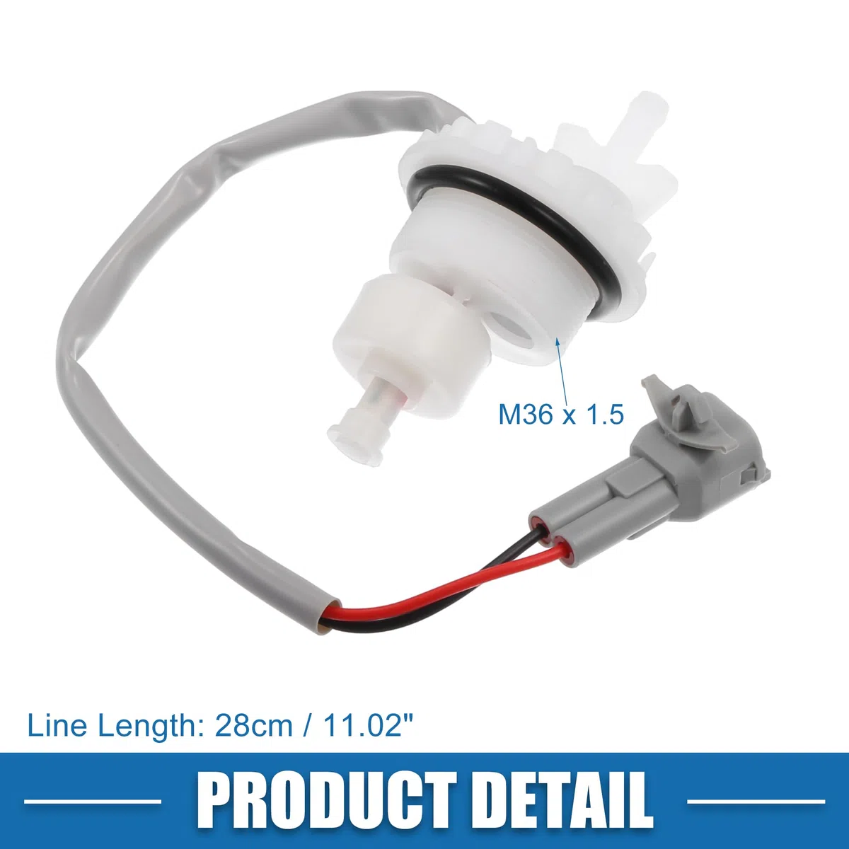 A ABSOPRO Interruptor Sensor Agua Filtro Para Toyota Land Cruiser 80 90-07 | 1 Pieza, Blanco Y Gris, Plástico, 12V, 2 Pines, Rosca M36X1.5, 28Cm, 8.4X4.9Cm, 8446160050, Para 80 100 Series Hdj Hzj