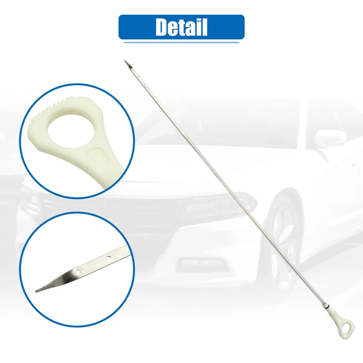 QUARKZMAN Varilla Medidora De Aceite Para Mitsubishi L200 07-15 1Pc | Material: Metal, Plástico, Color: Beige, Plateado, Tamaño: 69.5X3.8Cm, Número Oe: 1255A027