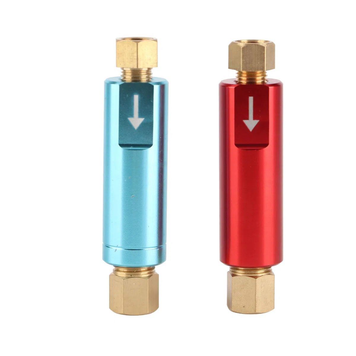 2 unidades de válvula de retención de presión de freno metálica, válvula universal para coches de carrera, válvula de presión de 2 psi y 10 psi con
