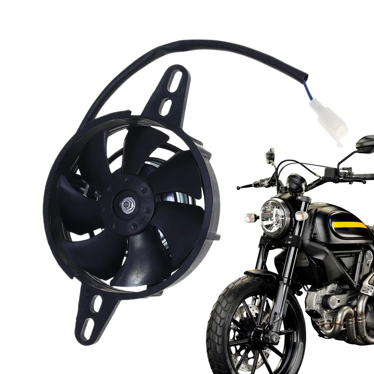 Replacement Radiator Fan, NC250cc Motorcycle Fan, Dirt Pit Bike Radiator, High Performance Cooling Fan, Efficient Water Cooled Replacement for NC250cc Dirt and Pit Bikes to Enhance Performance
