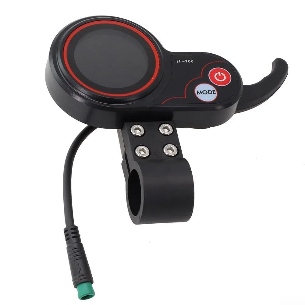 Pantalla LCD de repuesto para salpicadero de 5 pines para scooter eléctrico Kugoo TF-100, controlador de velocidad con indicadores de modo de potencia de engranaje, ABS negro