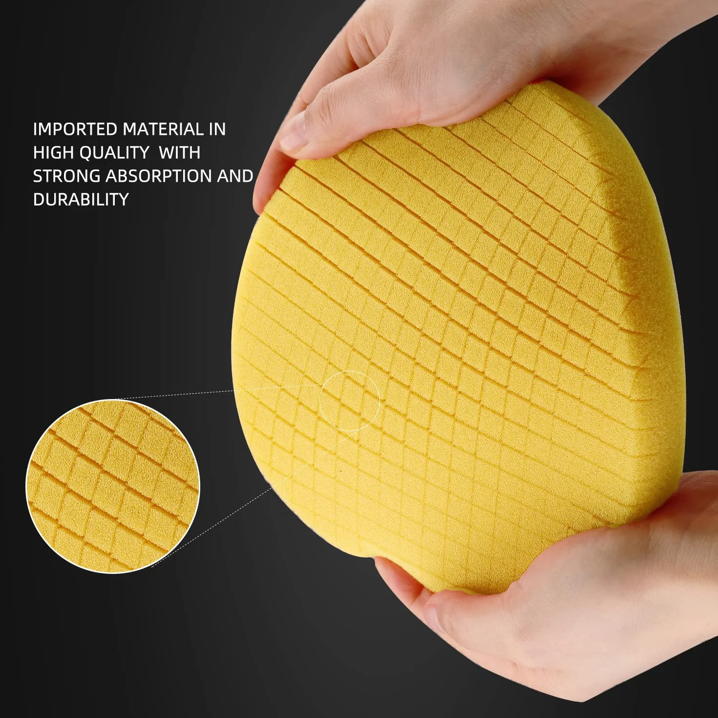 T80 amarillo de corte alto Esponjas pulido coche, SPTA 3 Piezas 125mm Almohadillas de Pulido Kit Esponja Pulido para Coche, Esponjas para pulidoras, Almohadilla de Rejilla de Pulido para