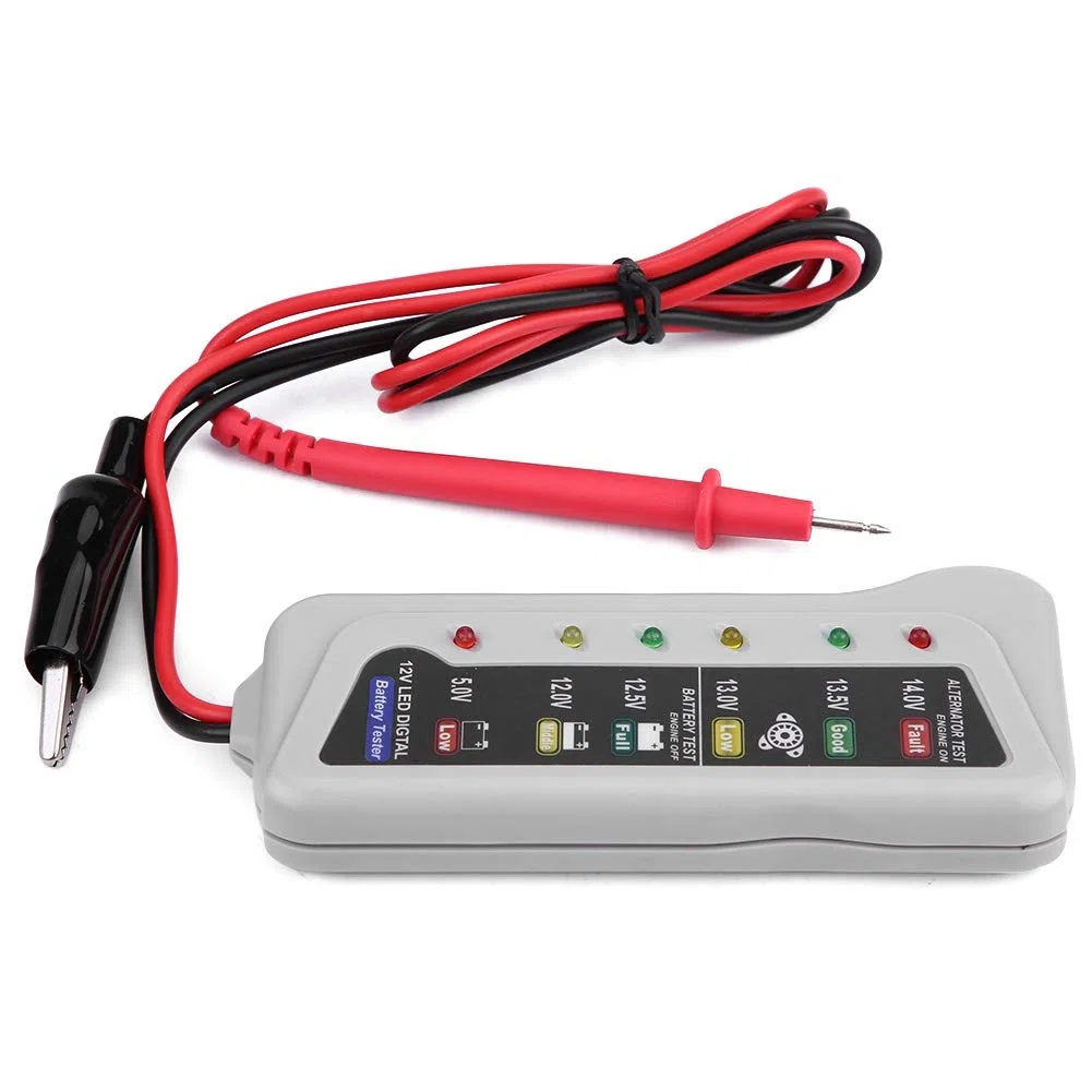 KIMISS Analizador de Baterías para Coche y Furgoneta, Probador de Carga 12V-14.8V, de Mantenimiento y Diagnóstico, Herramienta Profesional para Verificar Estado