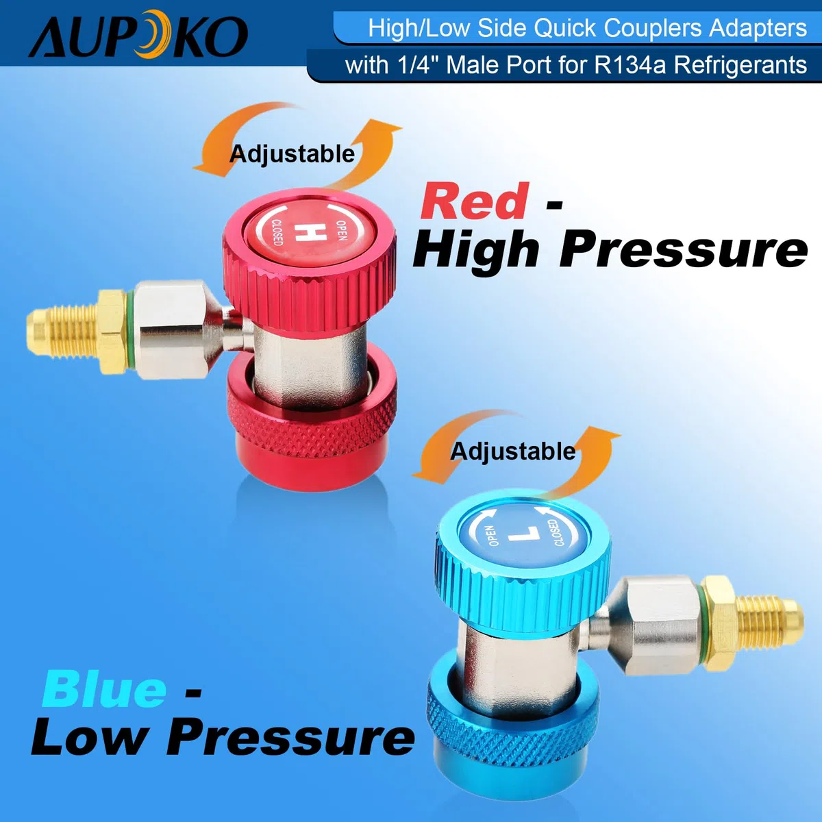 Adaptador de Conector de Acoplamiento Rápido de CA R134a DE 1/4" SAE HVAC