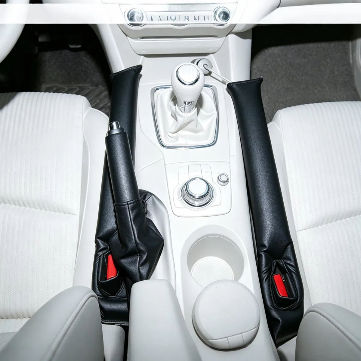 2 Piezas Tapón de Espacio de Asiento de Coche, Tapón de Cuero para Asiento de Automóvil, Adecuado para Cojines de Asientos de Automóvil para Evitar que Pequeños Elementos Caigan en el Espacio(Negro)
