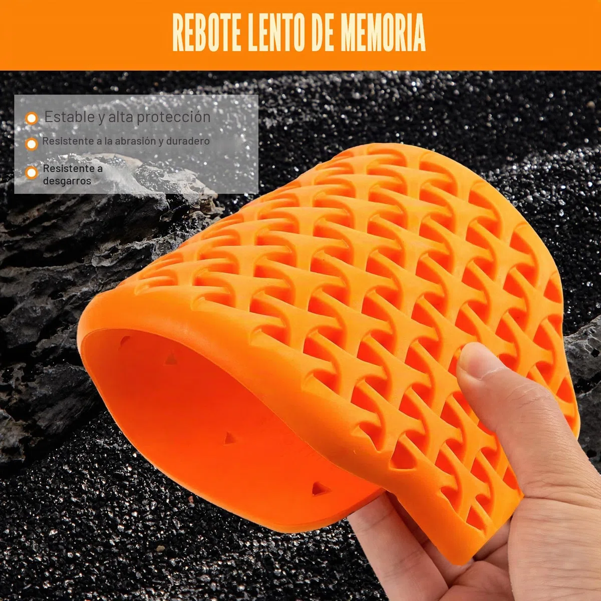 Protector de espalda para motocicleta, extraíble, cómodo y transpirable, protector de espalda certificado CE, diseño ergonómico, ajuste eficaz y absorción de golpes, unisex (42 x 23 cm, naranja)