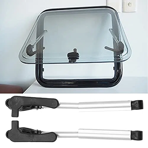 Varilla de Soporte de Ventana de RV Telescópico, Soporte de Tapa de la Ventana RV, Puntal de Elevación de Aleación de Aluminio para Yate de Caravana, Rebota Automáticamente,