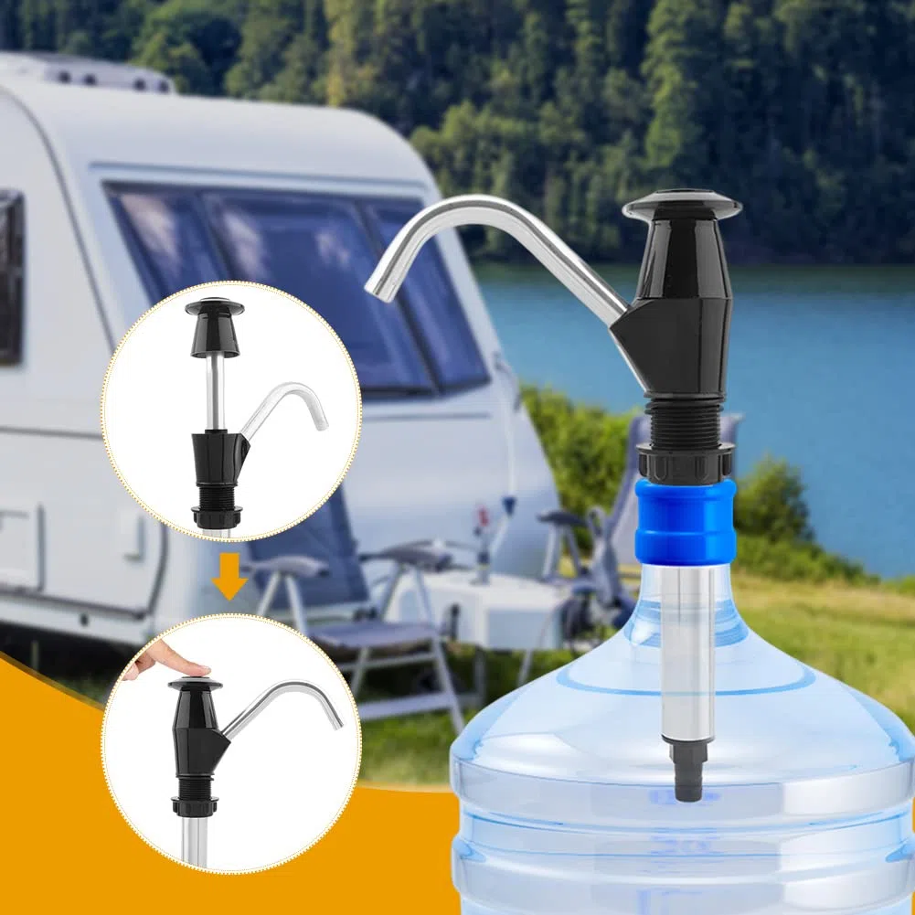 Grifo de bomba de mano de agua para fregadero, caravana, fregadero de agua, bomba de mano de doble acción, repuesto de caravana, herramientas de bomba de mano para camping, remolque, autocaravana,