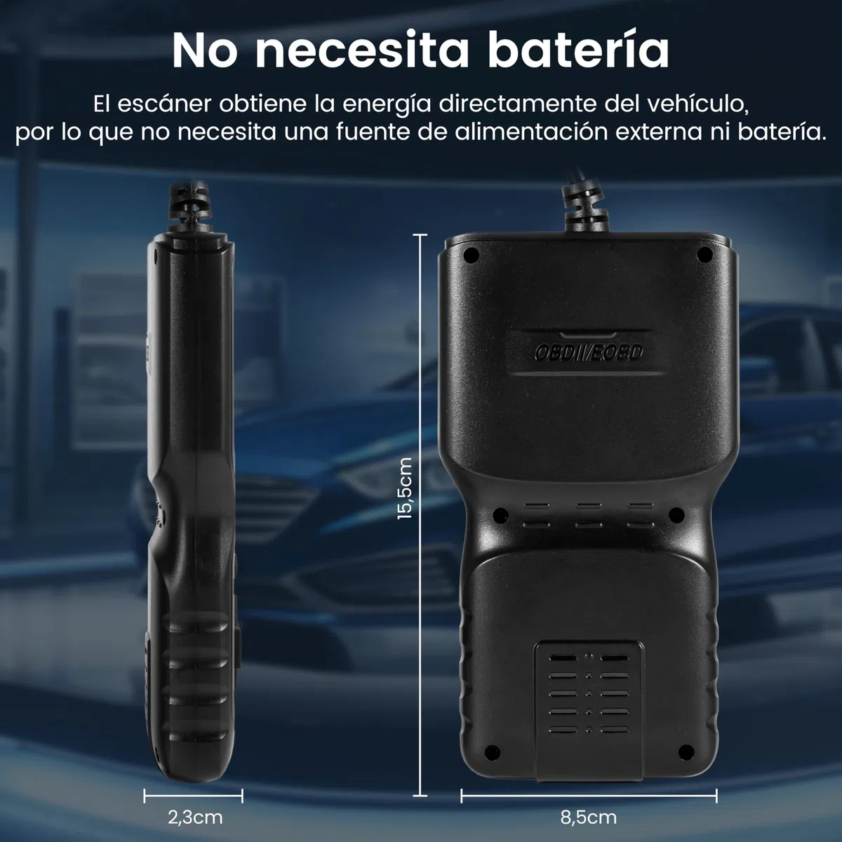 Faas Escáner OBD2 – Herramienta de Diagnóstico Profesional para Coches – Leer y Restablecer Códigos de Error – Desactivar la Lámpara de Falla del Motor – Compatible con la Mayoría de los Vehículos