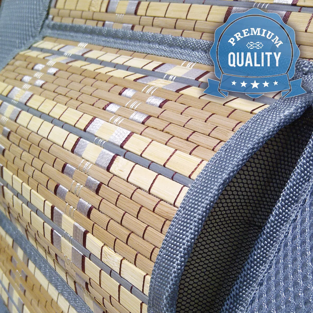Sumex P303006 Respaldo Bambú Ipanema Natural para Asiento de Coche Soporte Lumbar Ergonómico, Máximo Confort para Viajes Largos y Muchas Horas al Volante
