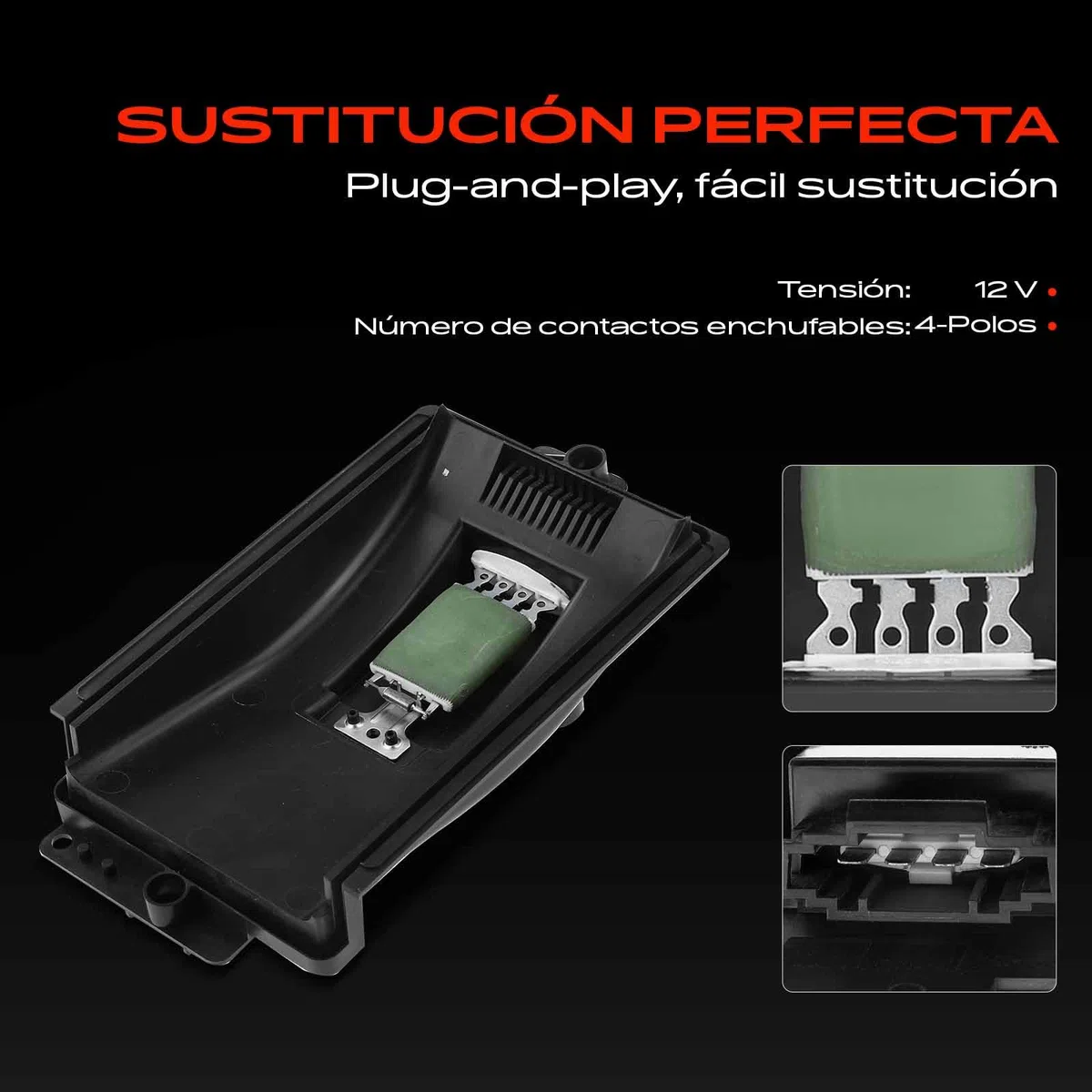 Frankberg Resistencia del calentador Regulador del soplador Compatible con Golf IV 1J1 L.u.p.o 6E1 6X1 Polo 6N2 A3 8L1 Golf IV Variante 1J5 Replace# 1J0819022