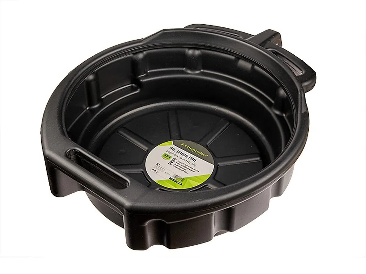 Carmotion Bandeja de recogida de aceite con vertedor, bandeja de aceite con desagüe para cambio de aceite, 15 litros portátil /