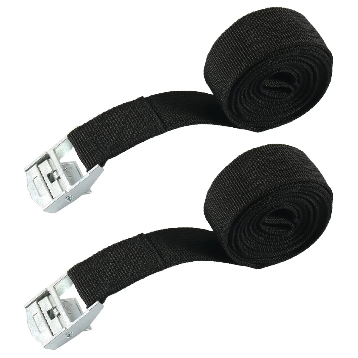 Correas de Amarre,Correas de Carga rápidas,Negro Resistente Tensión Cinturón Soporte Abajo,para asegurar mercancías o Equipaje en Camiones, Kayaks, Motocicletas 25mm * 4m 2 Piezas Tokaneit