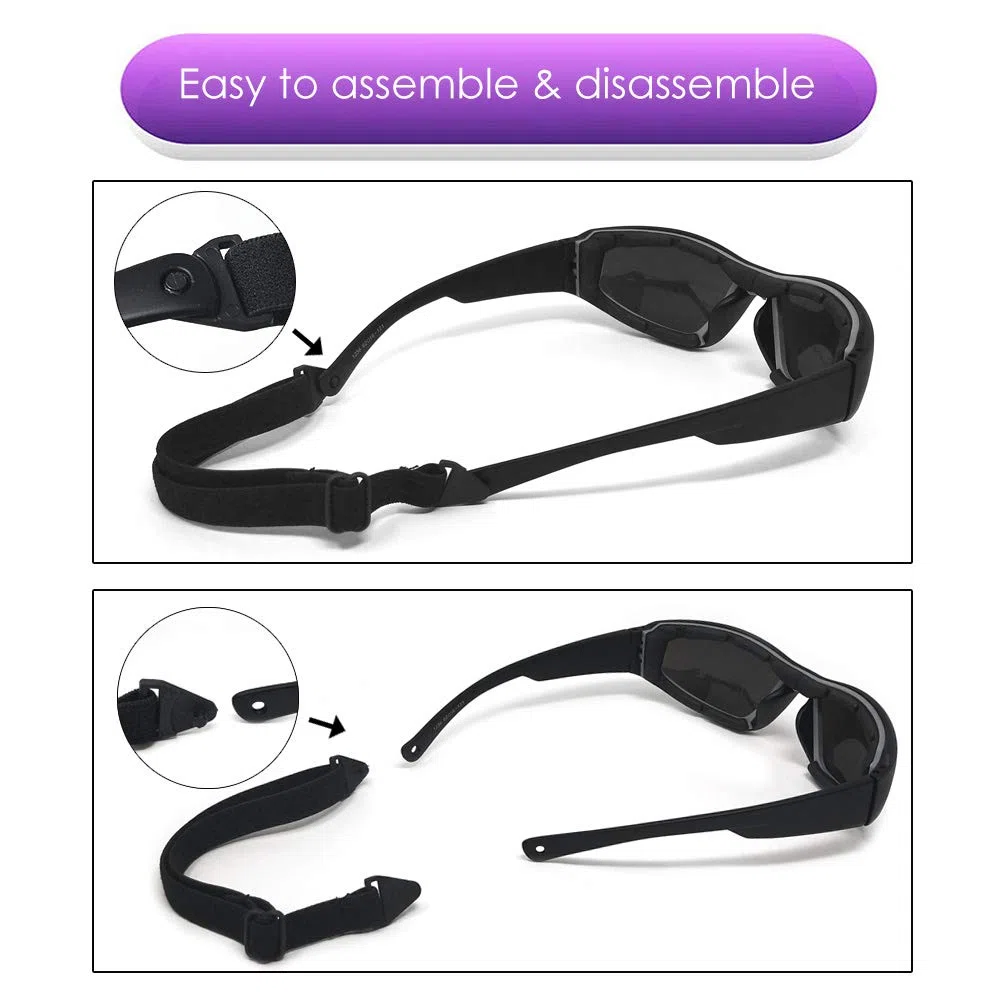 TERAISE Gafas de montar de la motocicleta gafas de esquí de seguridad UV400 ajustable gafas de sol a prueba de polvo a prueba de viento antiniebla para varios deportes al aire libre