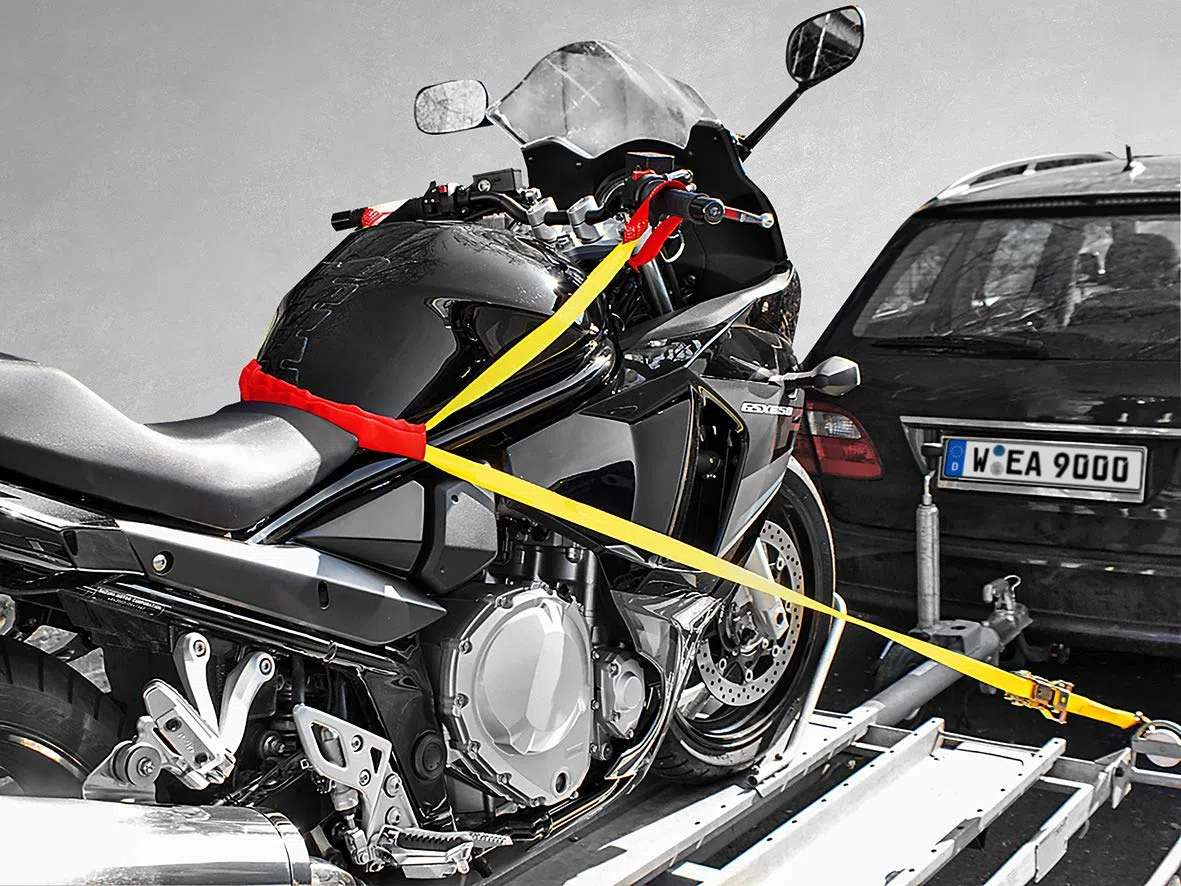 LAS 10323 Sistema de amarre para motocicletas, fijación de carga, 6 piezas