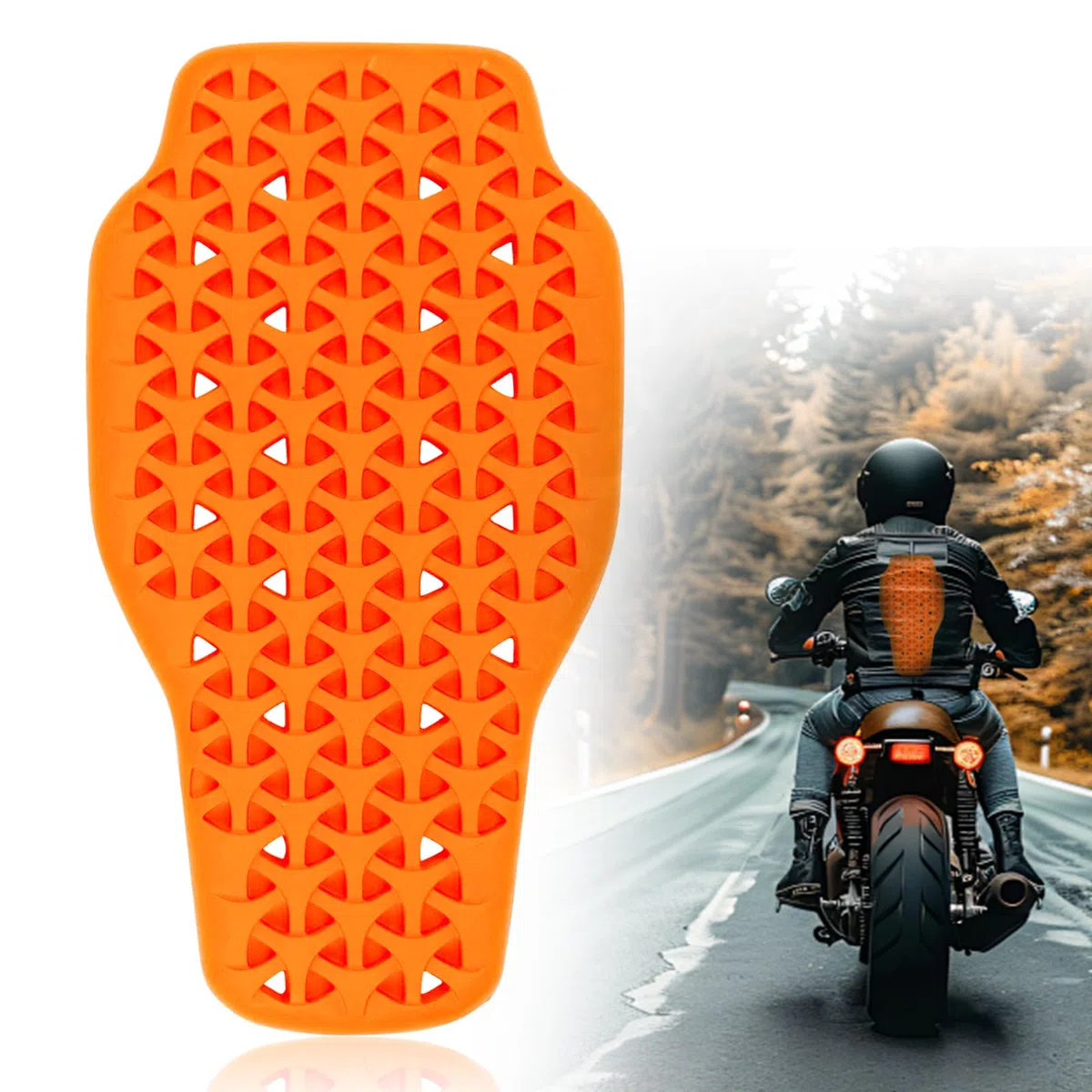 Espaldera Moto Protector Dorsal Insertable Protección Espalda Moto Ligero Protector de Espalda Protectores de Espalda Removibles Protector Dorsal Insertable Unisex Adulto
