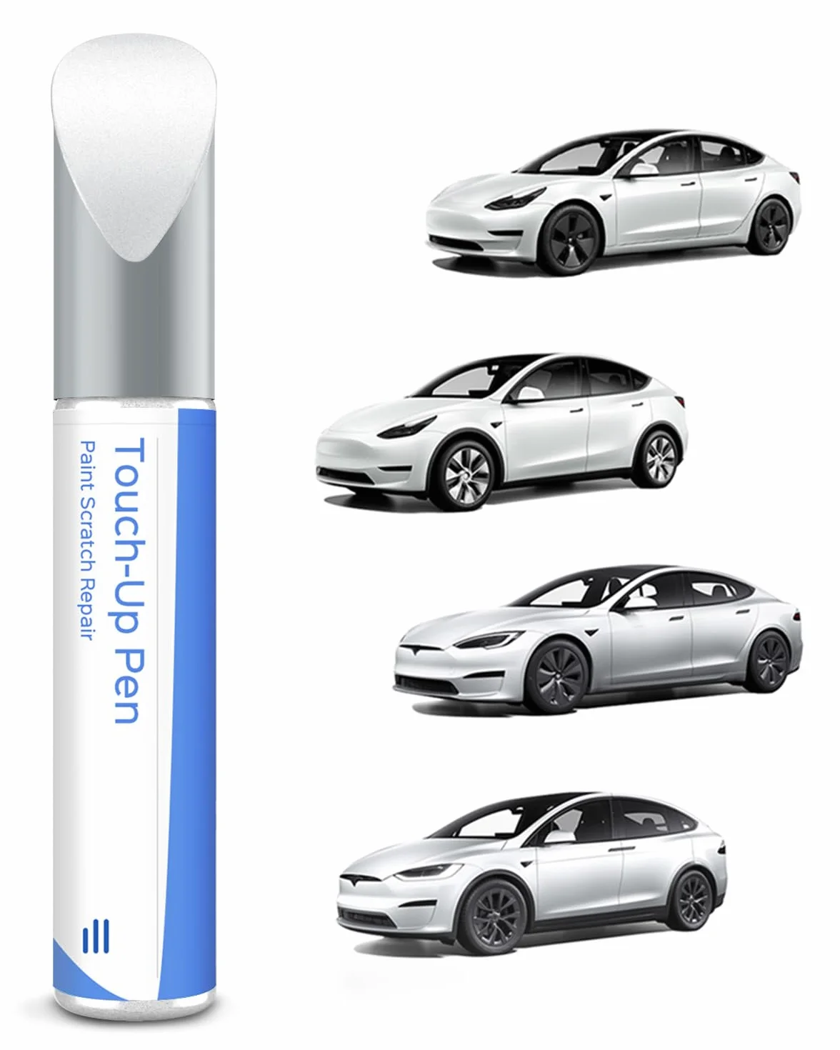 (PPSW) Lápiz de retoque blanco perla Tesla – DIY reparación de arañazos con combinación de colores para modelo 3/Y/S/X