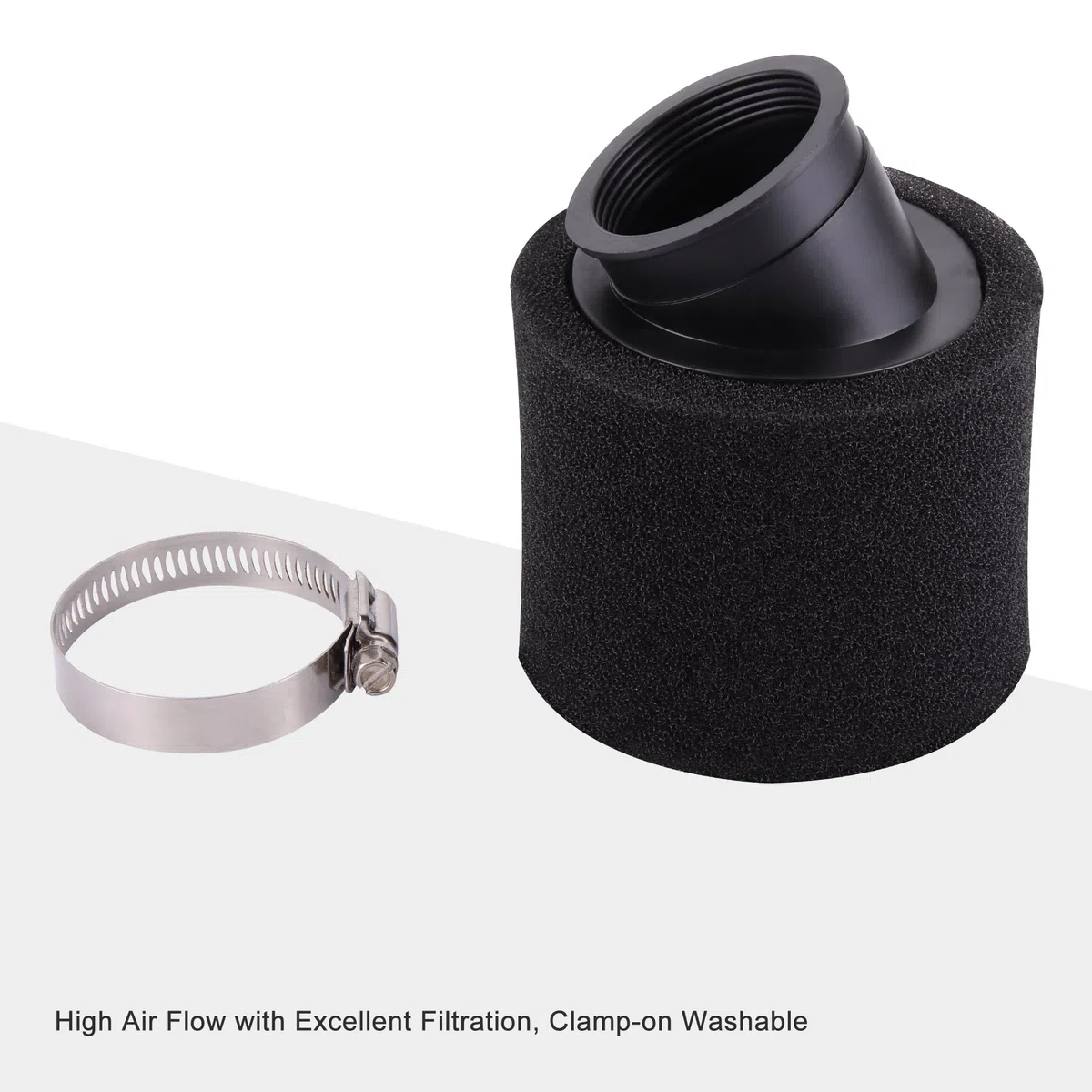 GOOFIT 48mm Filtro De Aire Negro Carreras Reemplazar Para GY6 50cc Motorcycle Scooter Bike Dirt Pit ATV