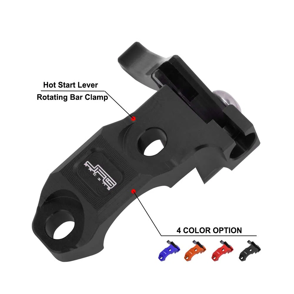 AnXin - Soporte giratorio de palanca de arranque en caliente para manillar de motocicleta compatible con CR CRF XR KDX KLX KX DRZ RM TTR WR YZ