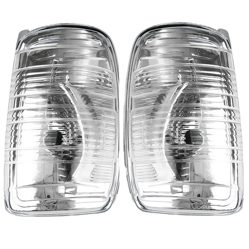 ROBUST - Juego de lentes de luz indicadora de espejo retrovisor transparente izquierdo y derecho para Ford Transit Mk8 2014-2019 BK3113B382AB BK3113B381AB 1847387 1847389