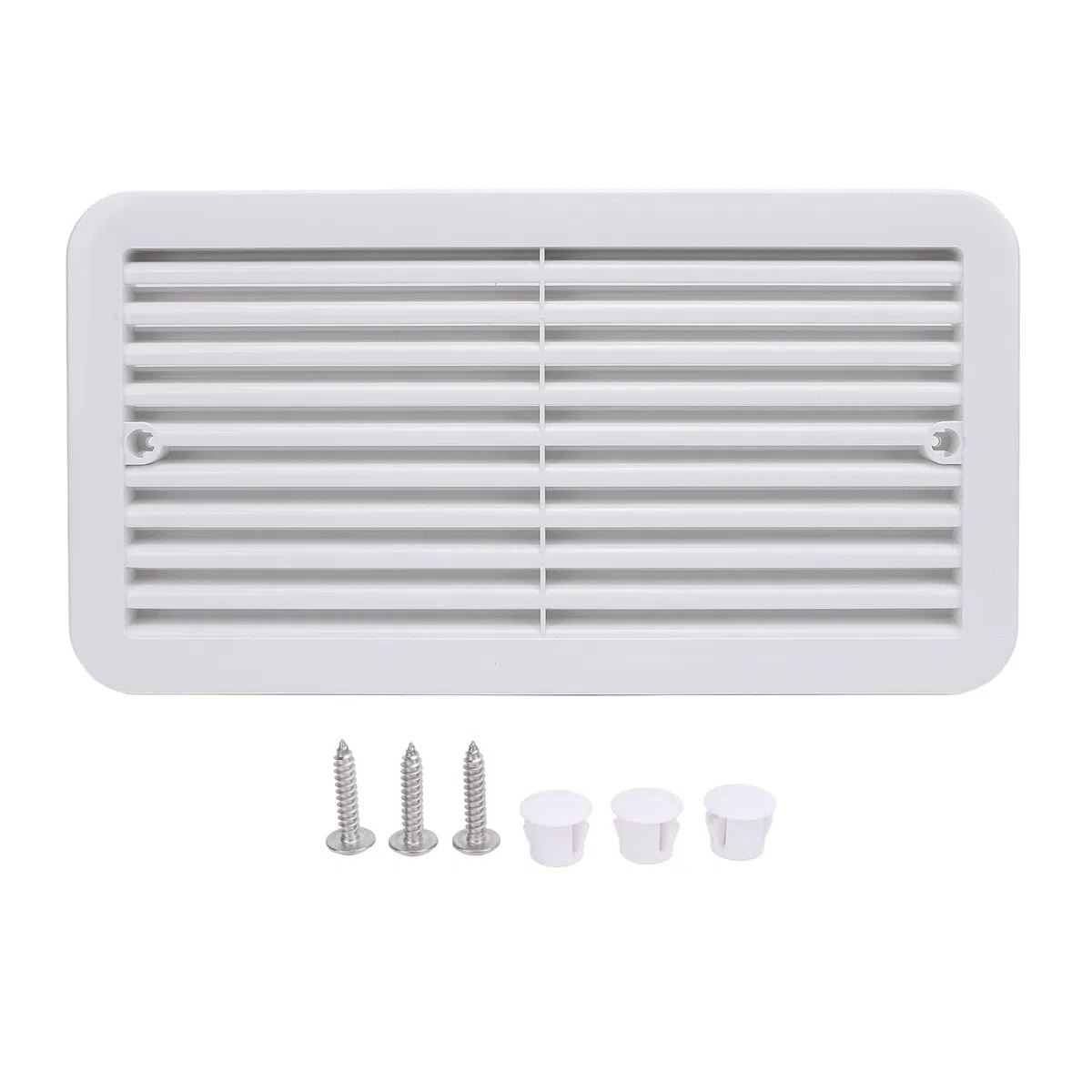 Rejilla de ventilación lateral para caravana de 13.7 x 7.3 pulgadas, resistente a los rayos UV, cubierta de rejilla de ventilación rectangular para camping, vehículo, autocaravana, remolque, por