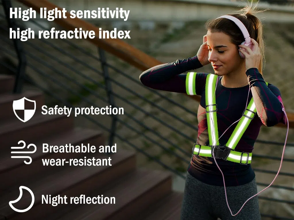 Anlising 4PCS Seguridad Chaleco Reflectante Moto+4PCS Bandas Reflectoras+4PCS Brazalete Reflectante, Ajustable Visibilidad Alta Chaleco Reflectantes con Bolsa, para Correr,Senderismo,Ciclismo