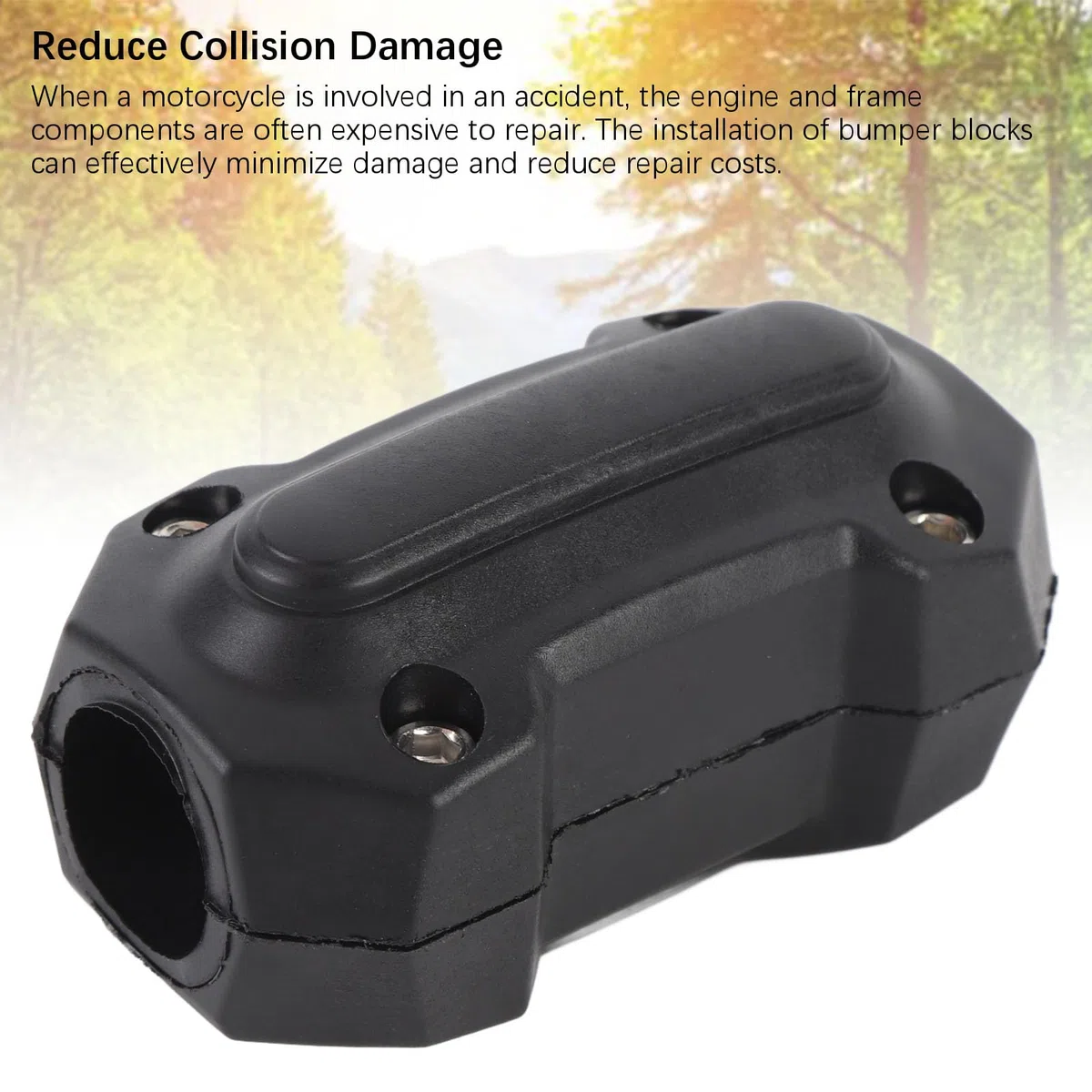 Bloques de Parachoques de Motocicletas universales: Protección contra la Protección del Motor del Motor Anti-colisión para Protectores de Motor de 22 Mm, 25 Mm y 28 Mm |