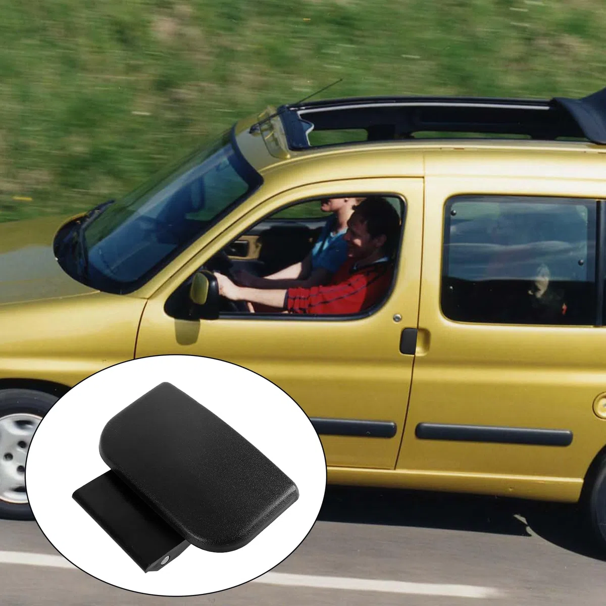 Manija de la Puerta Lateral Exterior Compatible con Citroen Berlingo Primera Generación M49 1996-2008 Saxo 1996-2003 ZX 1991-1998 Manija del Automóvil Compatible con Peugeot Partner 1996-2008 106 9101