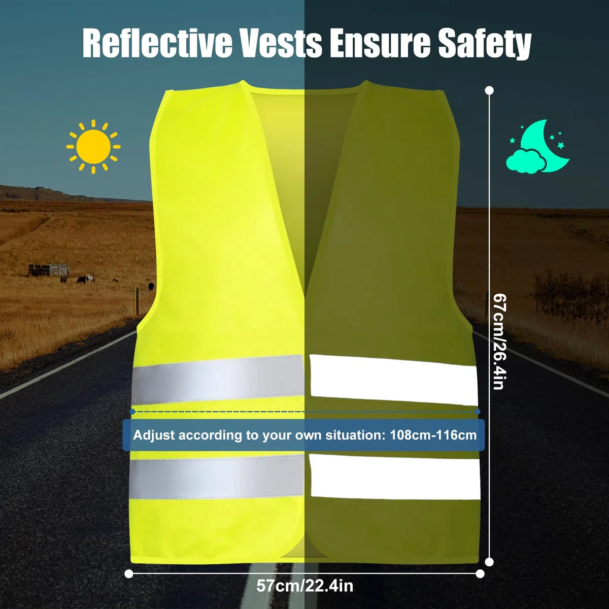 Chaleco Reflectante Homologado, 8 Piezas Chalecos Reflectantes Coche Alta Visibilidad Conforme a la Normativa Europea EN ISO 20471, Chaleco Security Adulto para Conductor Limpiador Trabajador