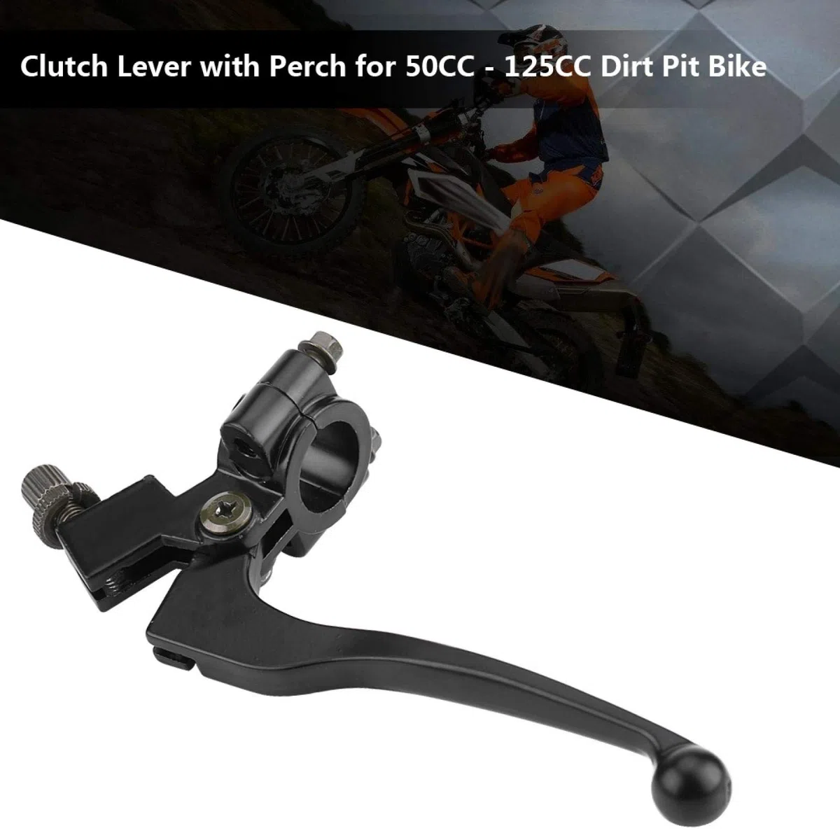 Palanca de embrague, manillar de 22 mm y 7/8 pulgadas, palanca de embrague de aluminio plegable con percha negra para - Dirt Pit Bike