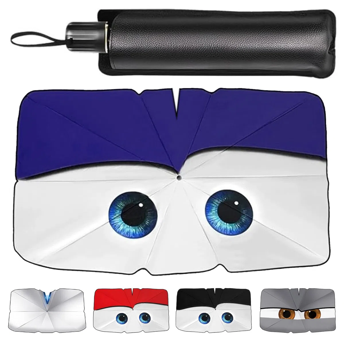 Parasol CoolEye para Parabrisas de Coche, Bloqueador de Rayos UV, 140 x 79 cm,Azul