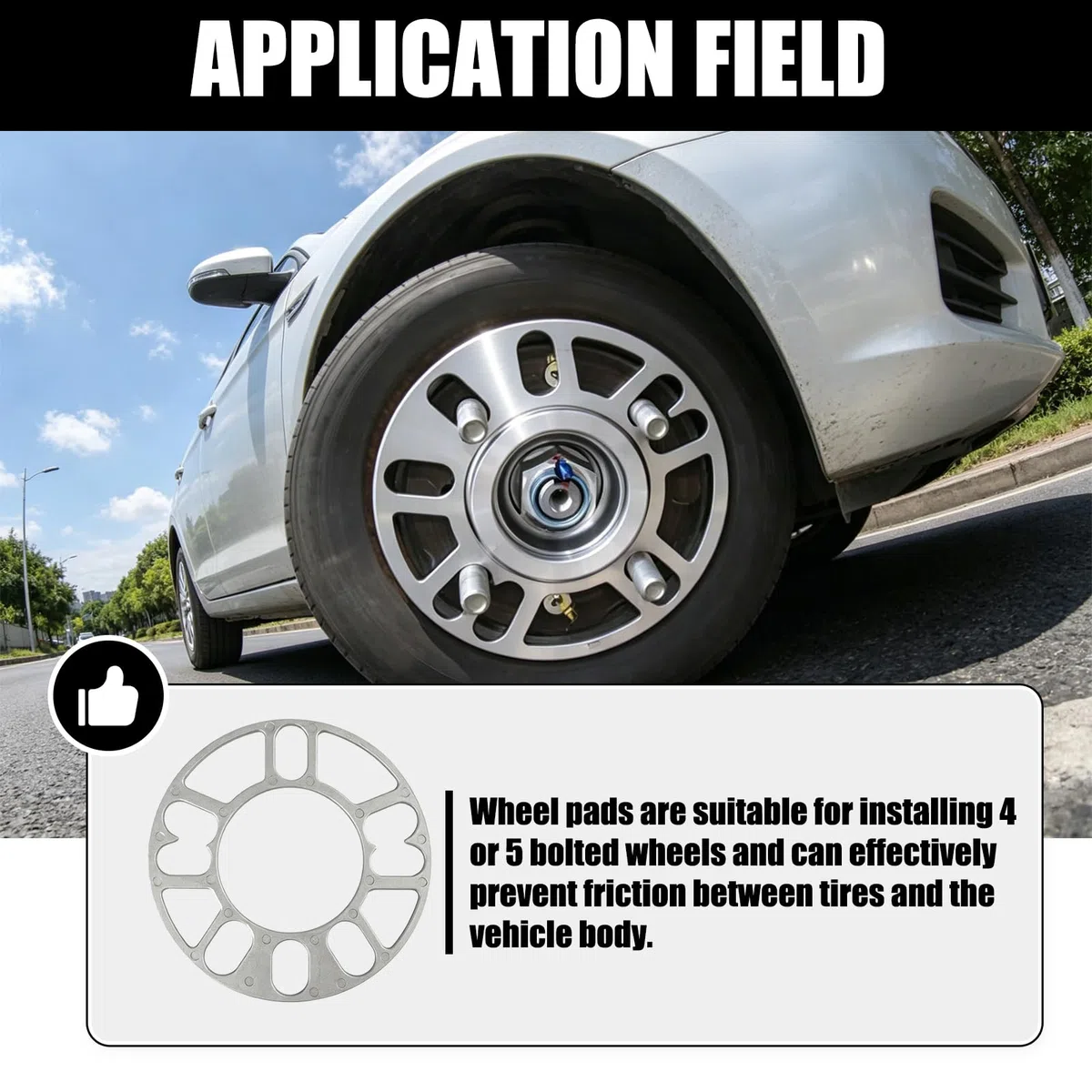 4 PCS Unidades Separadores de Ruedas, Espaciadores de Aleación Aluminio, Arandelas Espaciadoras, Grosor 3mm, Universales para Vehículos de 4 y 5 Agujeros para Ampliar Mejorar Estabilidad Coche (3mm)