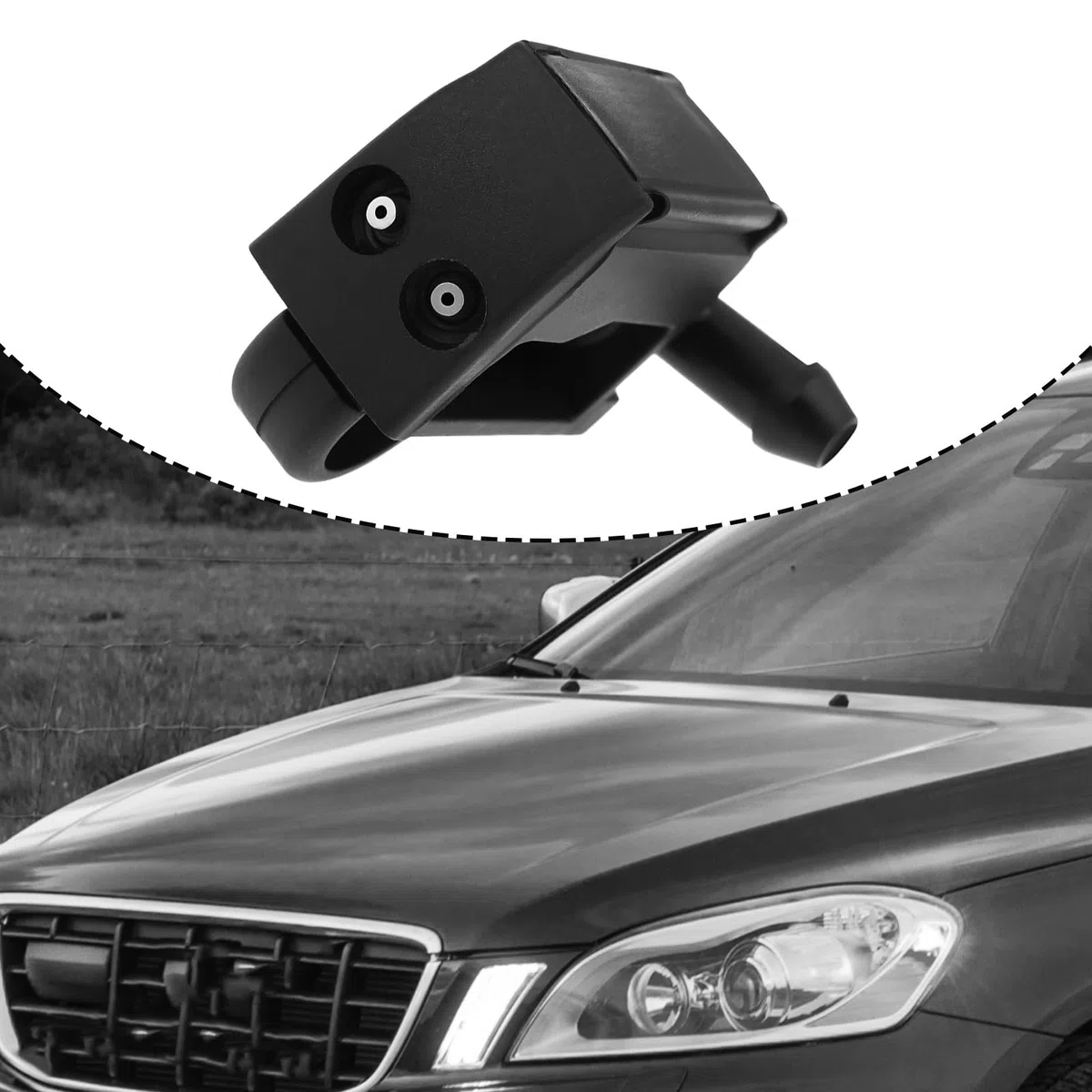 Boquilla Lavaparabrisas Derecha Sin Calefacción 31378706 Compatible con Volvo XC60 Modelos hasta 2017