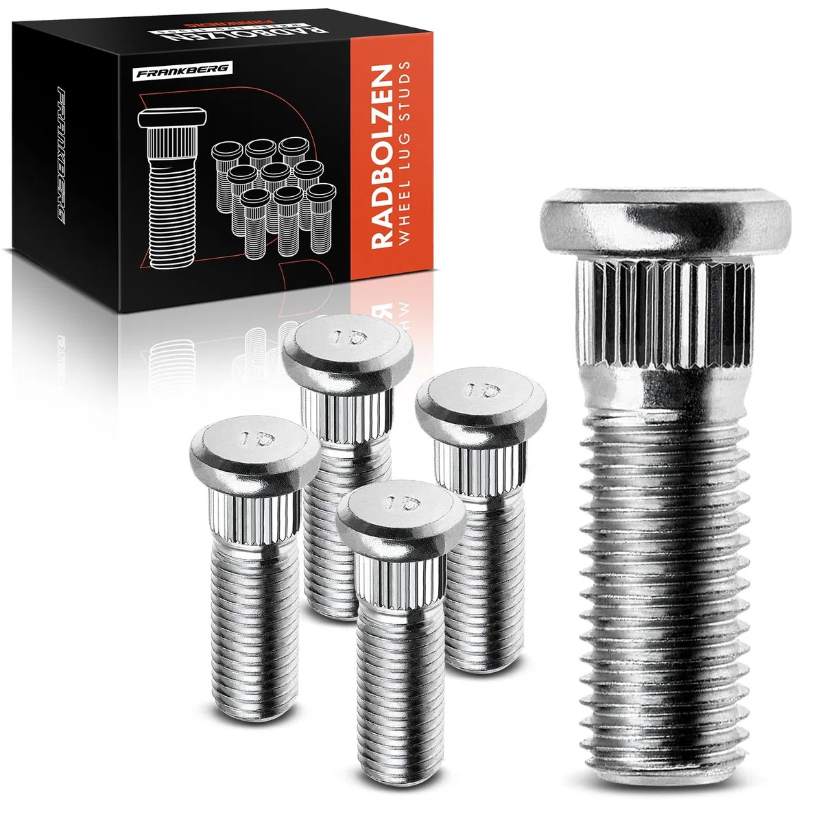 Frankberg 5x Perno de rueda Tornillo de rueda Delantero Trasero Compatible con A,u,r,i,s A,v,e,n,s,i,s Camry Carina Celica Corolla Crown Dyna Hilux Land Cruiser Yaris 1980-2019 Replace# 9094202049