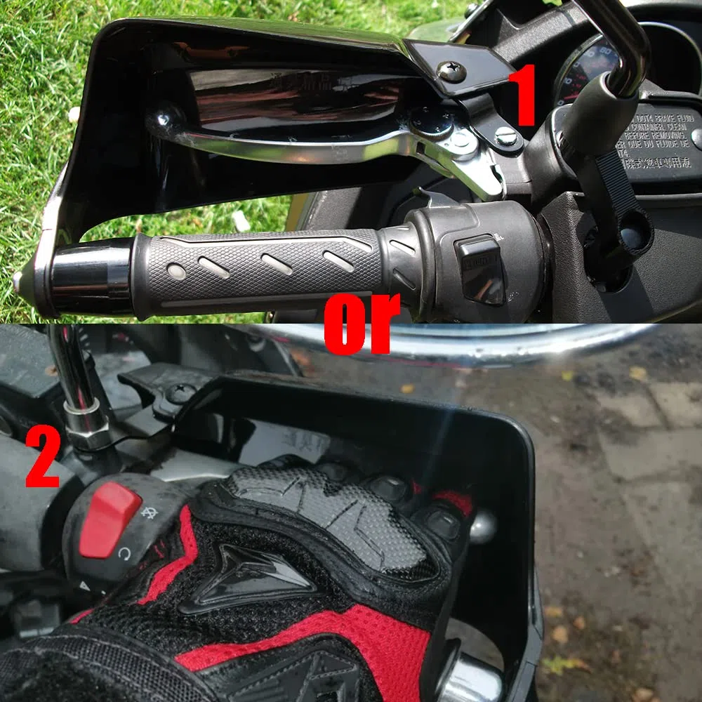 TPARIS Moto Protectores de Mano, para Kymco Super Dink 300 300i 125 XTown Grand G Dink 300 Motocicleta Protectores Parabrisas Protección de Manos Guardamanos Agarre Manillar Escudo,Black Style