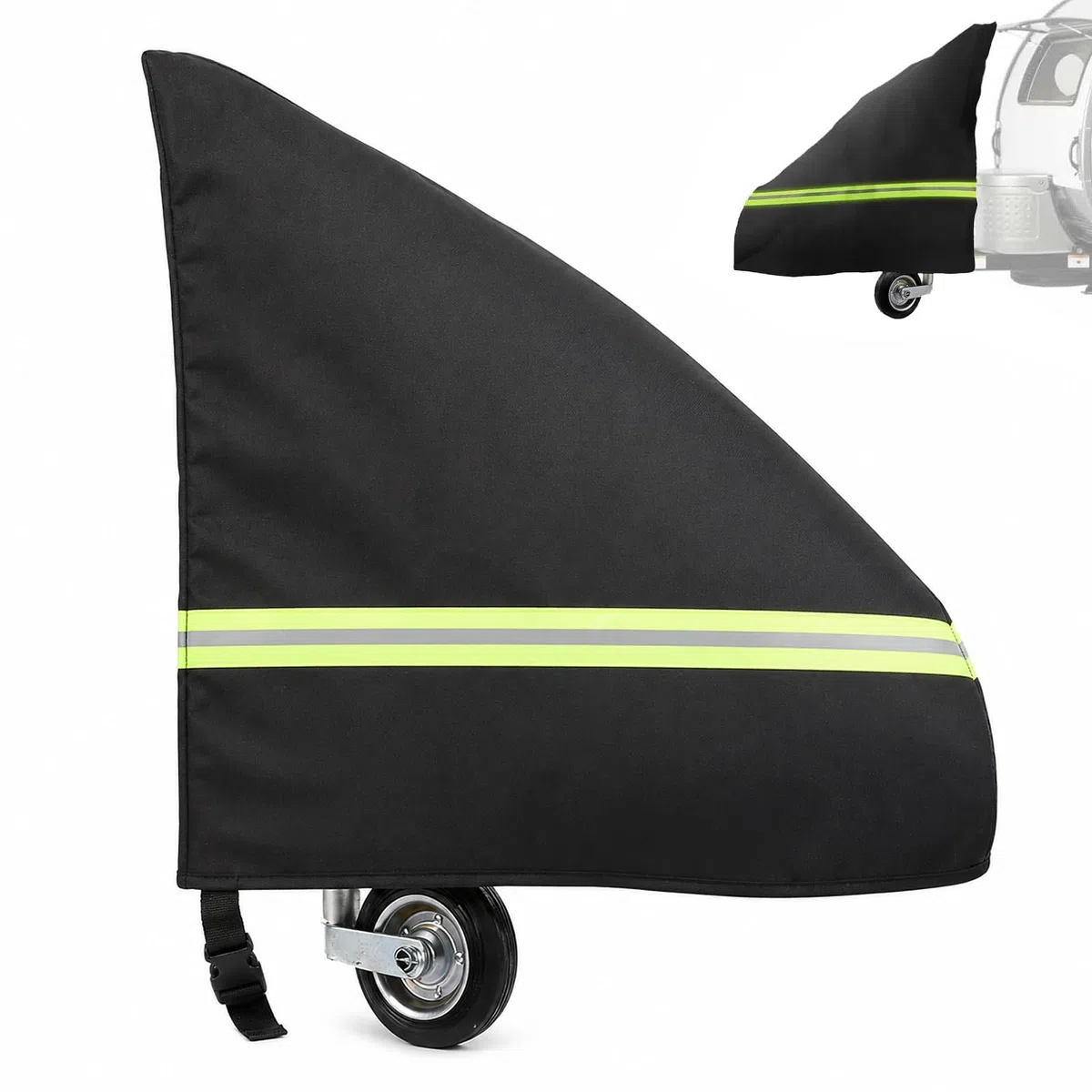 Funda para el timón de caravanas, Universal de 600D para remolques Accesorio con Elementos Reflectantes; Funda Reforzada e Impermeable para el timón de remolques con Revestimiento de PVC