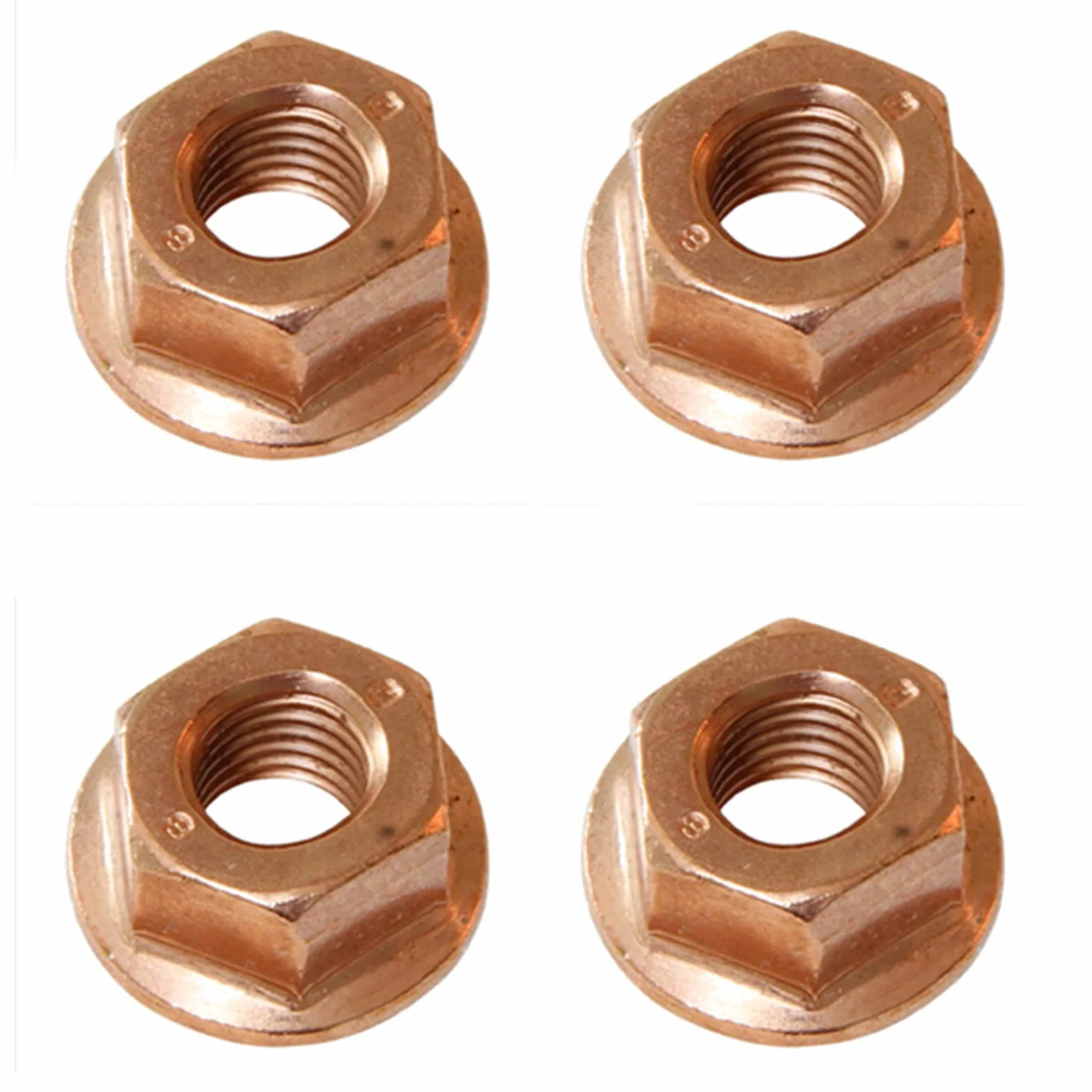 20 tuercas de colector de escape M10 hexagonales de cobre autobloqueante compatible con BMW Series Toyota Honda 90212-SA5-003 Accord Civic