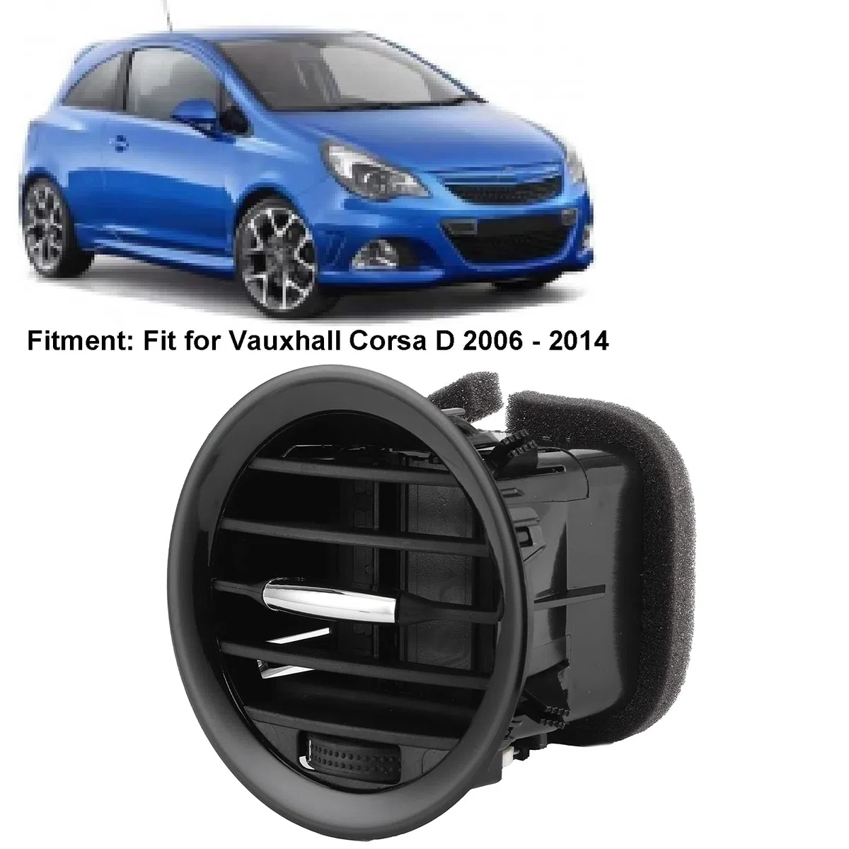 Rejilla ABS de ventilación de aire acondicionado para Corsa D 2006-2014 OE: 13203702 13365425 13417366