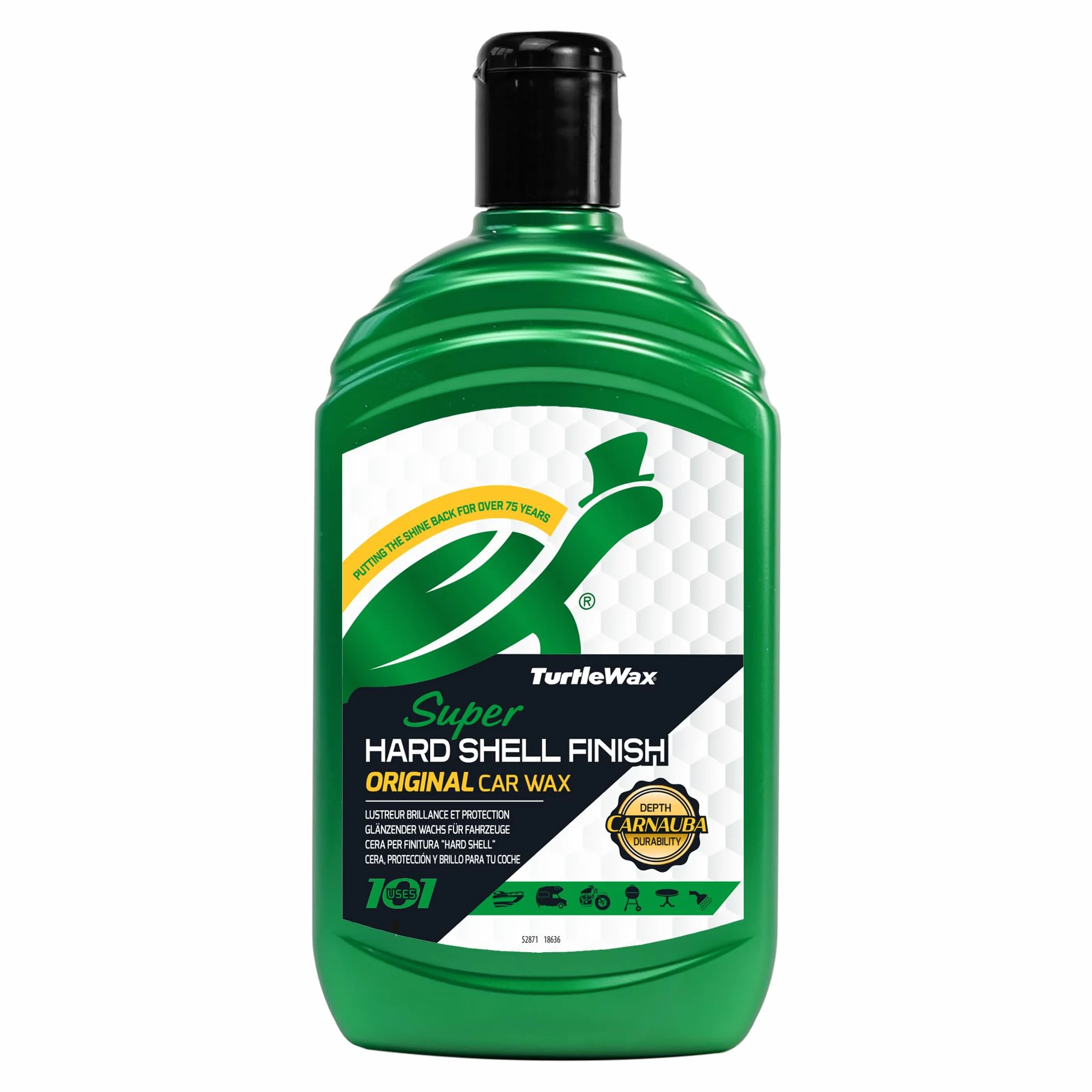 Turtle Wax TW52871 Cera Original para Coche 500 ml Mezcla de Ceras y limpiadores eliminan la Suciedad incrustada. Protección y Brillo, 500ml