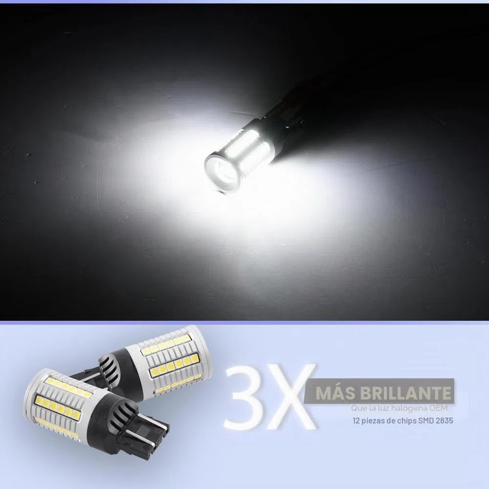 LED Drl bombillas de luz de circulación diurna para FIAT 500X Typ334 2018-2023 par de luces DRL 45 LED T20 CANBUS 6000K sin ERROR W21W luz Led de estacionamiento